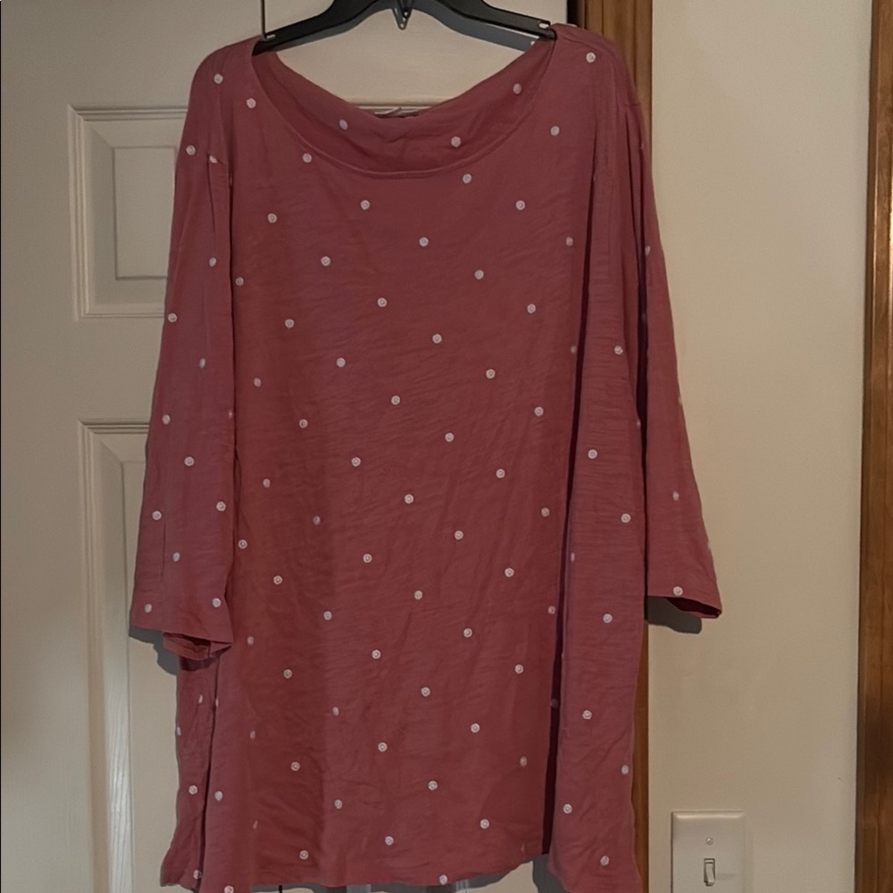 J. Jill Pink Tunic Boxy Fit Soft Knit